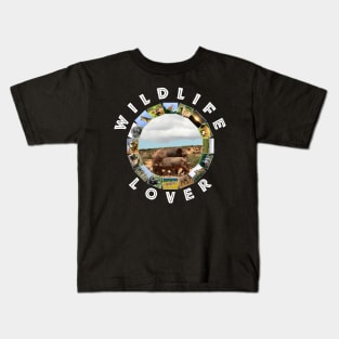 Wildlife Lover Elephants & Buffaloes Kids T-Shirt